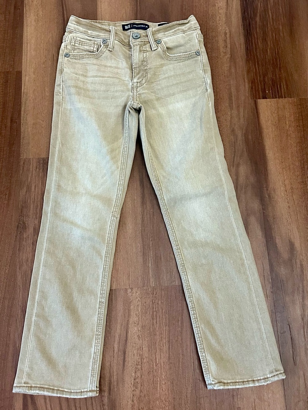 BKE Jake Straight Junior Jeans in Khaki Tan